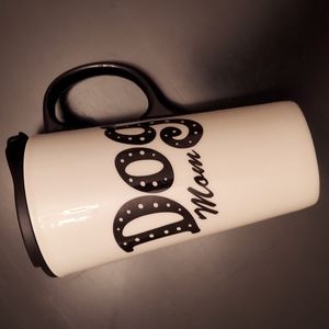 Ceramic "Dog Mom" Coffee Travel Mug